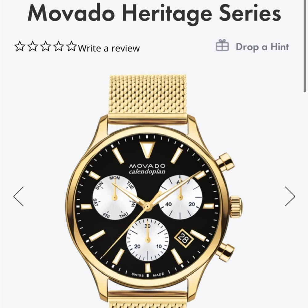 MOVADO gold watch